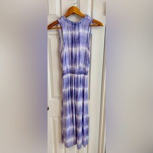 Bella Dahl periwinkle and cream tie dye dress.